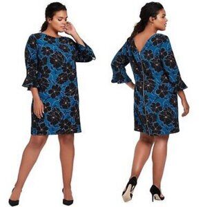 Nordstrom Cooper & Ella Matilda Mini Dress Blue Floral Size‎ Large Ruffle Boho L